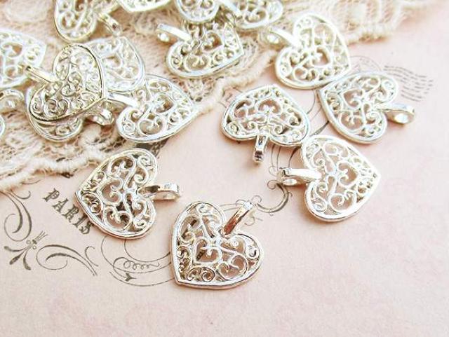 透かしハートチャーム10個シルバー < ペット/手芸/園芸  透かしハートチャーム10個シルバー  < ペット/手芸/園芸の