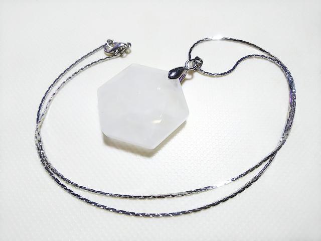 天然石★白水晶 六芒星(ダビデの星) ペンダント < 女性アクセサリー/時計  天然石★白水晶 六芒星(ダビデの星) ペンダント < 女性アクセサリー/時計の