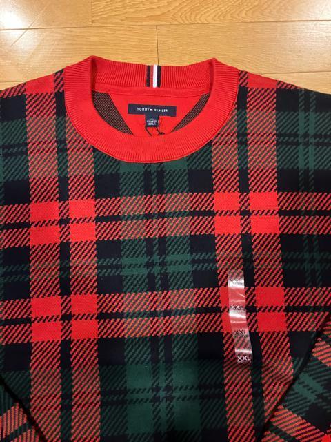 TOMMY HILFIGER 綿素材セーター大きいsize XL タータンチェック赤 < 男性ファッション TOMMY HILFIGER 綿素材セーター大きいsize XL タータンチェック赤 < 男性ファッションの