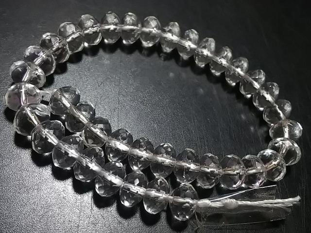 天然石★水晶 6mmロンデルカット 半連 < 女性アクセサリー/時計 天然石★水晶 6mmロンデルカット 半連 < 女性アクセサリー/時計の