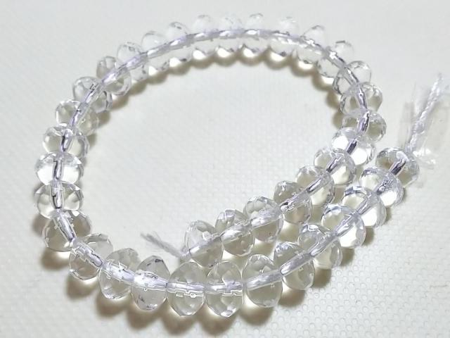 天然石★水晶 6mmロンデルカット 半連 < 女性アクセサリー/時計 天然石★水晶 6mmロンデルカット 半連 < 女性アクセサリー/時計の