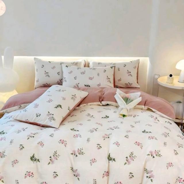 ☆シングル布団カバー☆4点セット 花柄×ピンク系 < インテリア/ライフ ☆シングル布団カバー☆4点セット 花柄×ピンク系 < インテリア/ライフの