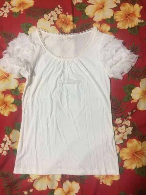 レストローズ☆半袖☆真っ白レース☆激かわTシャツ☆ < ブランド  レストローズ☆半袖☆真っ白レース☆激かわTシャツ☆  < ブランドの