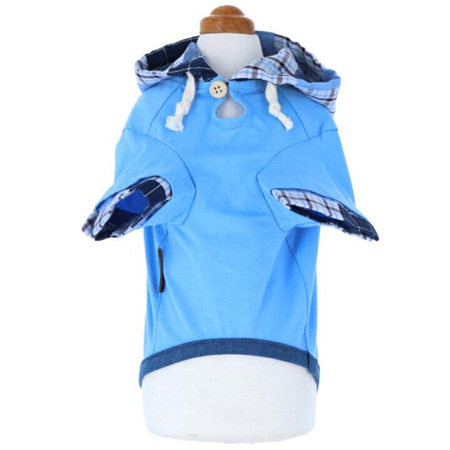限定SALE●定価2,970円【新品未使用】フード付きチェックパーカー●水色ブルー●ペット服 犬服 < ペット/手芸/園芸  限定SALE●定価2,970円【新品未使用】フード付きチェックパーカー●水色ブルー●ペット服 犬服 < ペット/手芸/園芸の