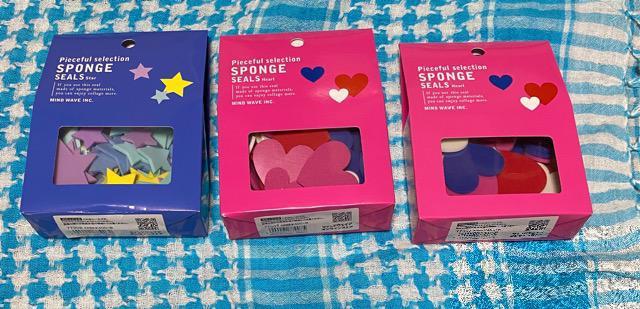 スポンジ シール ハート 2つ 星1つ 未使用  < インテリア/ライフ  スポンジ シール ハート 2つ 星1つ 未使用   < インテリア/ライフの