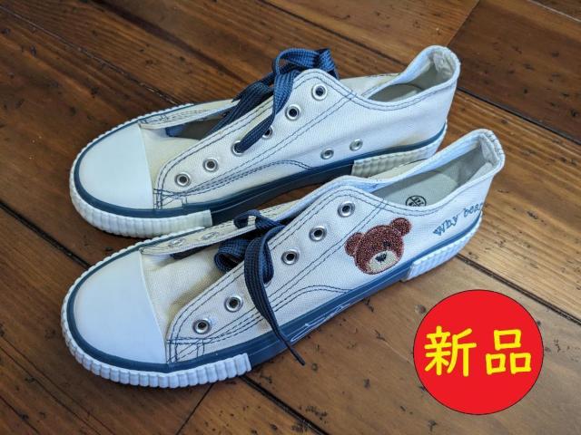 新品 ローカット スニーカー レディース ホワイト 靴 シューズ 22.5cm < 女性ファッション  新品 ローカット スニーカー レディース ホワイト 靴 シューズ 22.5cm  < 女性ファッションの