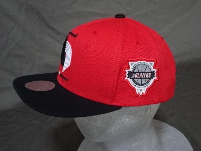 【Mitchell & Ness】 NBAブレイザーズ 創設25周年記念(1970-1995) ロゴ刺繍入り キャップ < 男性ファッション  【Mitchell & Ness】 NBAブレイザーズ 創設25周年記念(1970-1995) ロゴ刺繍入り キャップ < 男性ファッションの