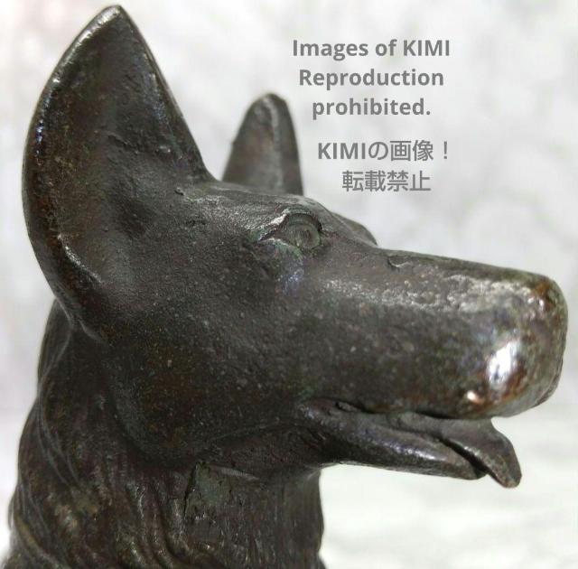 犬 置物 シェパード 銅製 高さ10.3cm 長さ18.2cm Dog ornament German Shepherd copp < インテリア/ライフ  犬 置物 シェパード 銅製 高さ10.3cm 長さ18.2cm Dog ornament German Shepherd copp < インテリア/ライフの