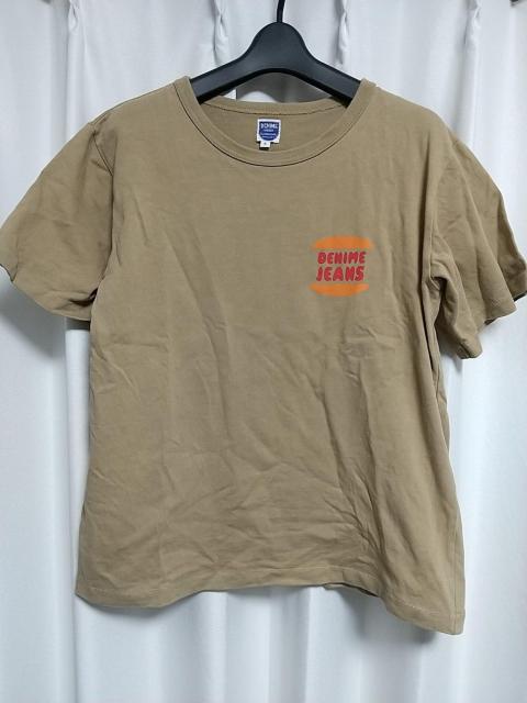 DENIME DENIME JEANS ロゴ プリント 半袖 Tシャツ Sサイズ ドゥニーム ジーンズ アメカジ ベージュ系 中古 < ブランド  DENIME DENIME JEANS ロゴ プリント 半袖 Tシャツ Sサイズ ドゥニーム ジーンズ アメカジ ベージュ系 中古  < ブランドの