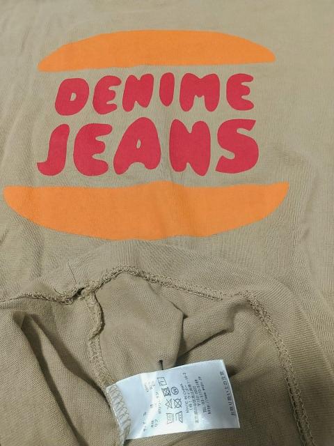 DENIME DENIME JEANS ロゴ プリント 半袖 Tシャツ Sサイズ ドゥニーム ジーンズ アメカジ ベージュ系 中古 < ブランド  DENIME DENIME JEANS ロゴ プリント 半袖 Tシャツ Sサイズ ドゥニーム ジーンズ アメカジ ベージュ系 中古 < ブランドの