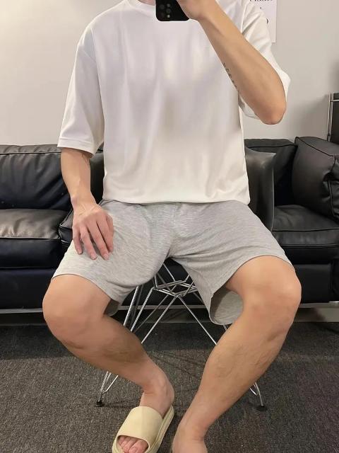 爆ヤス価格790円★メンズサマースリープショーツ ルーズフィット 通気性&伸縮性ニットUSAサイズM(日本サイズXL相当)グレー < 男性ファッション  爆ヤス価格790円★メンズサマースリープショーツ ルーズフィット 通気性&伸縮性ニットUSAサイズM(日本サイズXL相当)グレー < 男性ファッションの