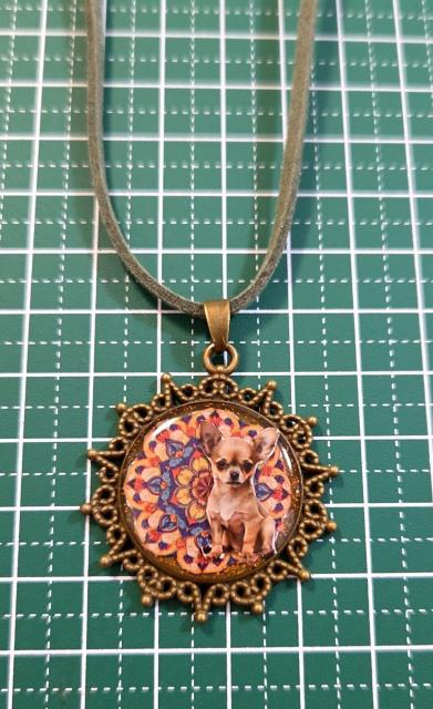 チワワちゃんかわいいネックレス★ハンドメイド  エスニックチワワ  曼陀羅チワワ   チワワアクセサリー  チワワペンダント  < 女性ファッション  チワワちゃんかわいいネックレス★ハンドメイド  エスニックチワワ  曼陀羅チワワ   チワワアクセサリー  チワワペンダント  < 女性ファッションの