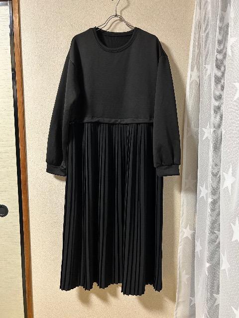 新品タグ付きFRIFUL★トレーナー×シフォンプリーツスカート切替ブラックワンピース < 女性ファッション  新品タグ付きFRIFUL★トレーナー×シフォンプリーツスカート切替ブラックワンピース  < 女性ファッションの