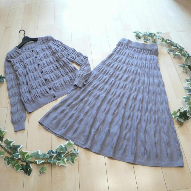 新品 9905 ML プリーツ編み ツインニット セットアップ 秋 冬 レディース カーディガン ロングスカート 大人 上品 < 女性ファッション 新品 9905 ML プリーツ編み ツインニット セットアップ 秋 冬 レディース カーディガン ロングスカート 大人 上品 < 女性ファッションの