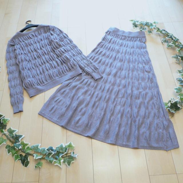 新品 9905 ML プリーツ編み ツインニット セットアップ 秋 冬 レディース カーディガン ロングスカート 大人 上品 < 女性ファッション 新品 9905 ML プリーツ編み ツインニット セットアップ 秋 冬 レディース カーディガン ロングスカート 大人 上品 < 女性ファッションの