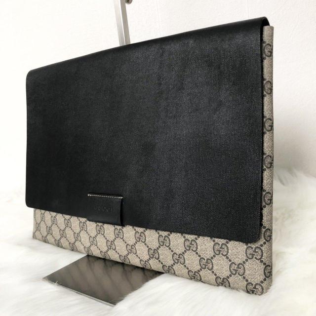 【極美品】GUCCI グッチ クラッチバッグ セカンドバッグ GGスプリーム GG柄 レザー PVC ビジネス A4収納可能 < ブランド 【極美品】GUCCI グッチ クラッチバッグ セカンドバッグ GGスプリーム GG柄 レザー PVC ビジネス A4収納可能 < ブランドの