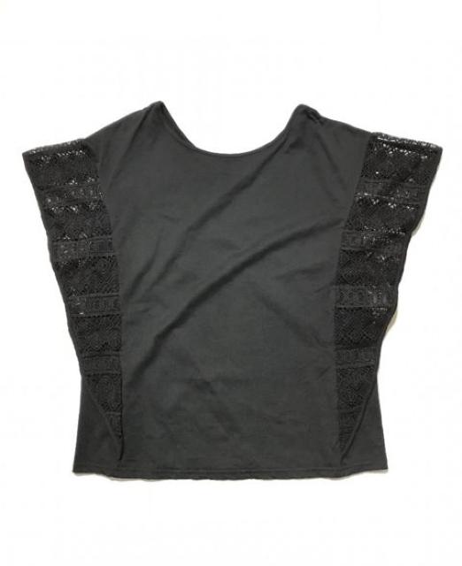 moussyマウジー〓袖脇レース〓カットソーTシャツ黒ブラック(M)新品〓 < ブランド moussyマウジー〓袖脇レース〓カットソーTシャツ黒ブラック(M)新品〓 < ブランドの