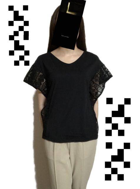 moussyマウジー〓袖脇レース〓カットソーTシャツ黒ブラック(M)新品〓 < ブランド moussyマウジー〓袖脇レース〓カットソーTシャツ黒ブラック(M)新品〓 < ブランドの