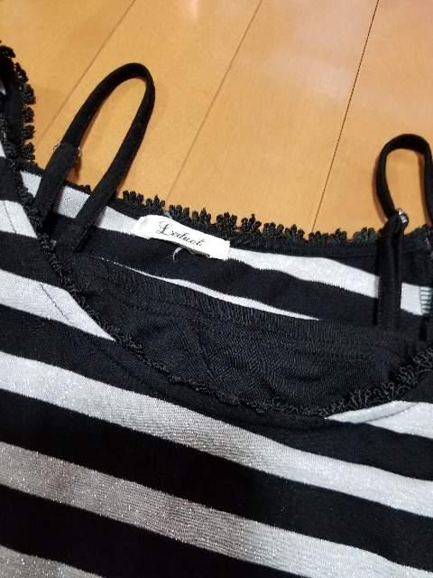 ◆重ね着風◆ラメボーダーカットソー◆ < 女性ファッション  ◆重ね着風◆ラメボーダーカットソー◆ < 女性ファッションの