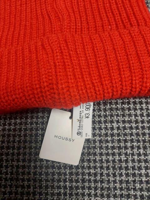 新品タグ付き☆moussyニット帽 < ブランド  新品タグ付き☆moussyニット帽 < ブランドの