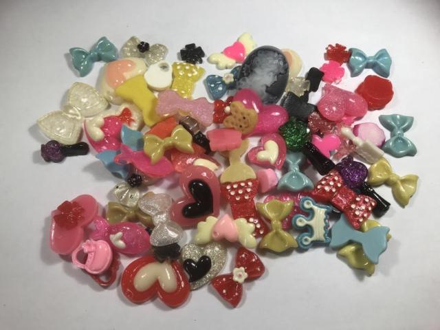 デコパーツ レジン リボン ハート クラウン バッグ ウサギ 127g 大量詰め合わせ 材料 ハンドメイド < ペット/手芸/園芸  デコパーツ レジン リボン ハート クラウン バッグ ウサギ 127g 大量詰め合わせ 材料 ハンドメイド  < ペット/手芸/園芸の