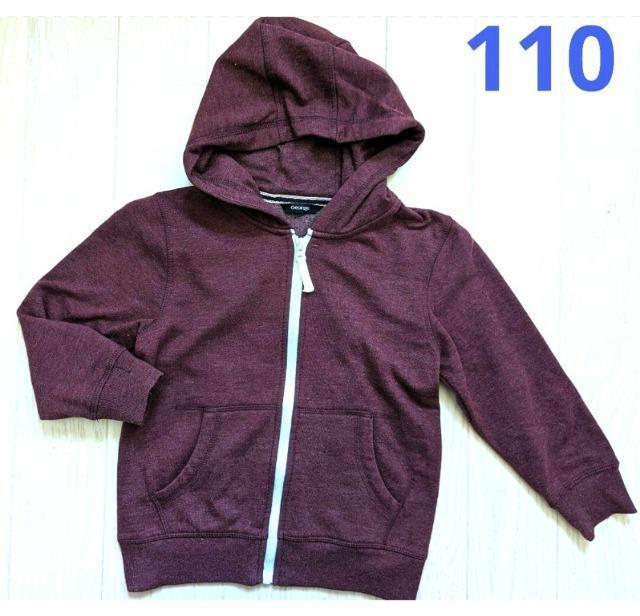 110★George★裏起毛ジップアップパーカー★美品★送料無料 < キッズ/ベビー  110★George★裏起毛ジップアップパーカー★美品★送料無料  < キッズ/ベビーの