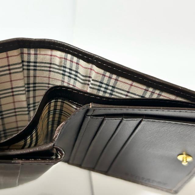 BURBERRY バーバリー レザー 二つ折り 財布 ダークブラウン メンズ < ブランド  BURBERRY バーバリー レザー 二つ折り 財布 ダークブラウン メンズ < ブランドの