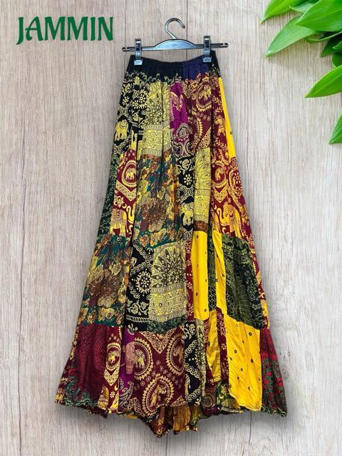 パッチワークフレアスカート ロングスカート 黄色 エスニック アジアン ヒッピー < 女性ファッション パッチワークフレアスカート ロングスカート 黄色 エスニック アジアン ヒッピー < 女性ファッションの