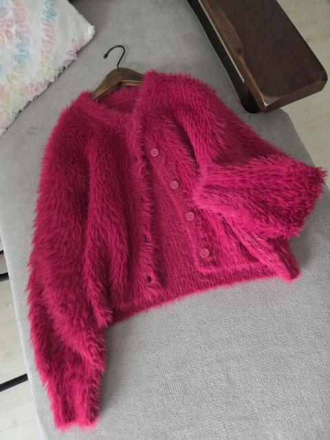 VERYカーディガン★ベリーレッドのシャギーカーディガン < 女性ファッション VERYカーディガン★ベリーレッドのシャギーカーディガン < 女性ファッションの