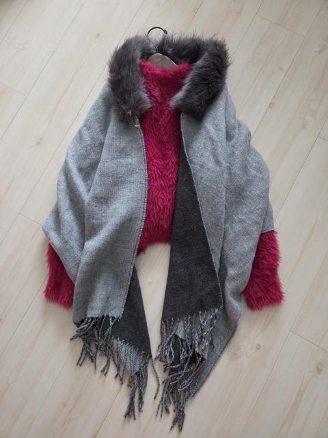 VERYカーディガン★ベリーレッドのシャギーカーディガン < 女性ファッション VERYカーディガン★ベリーレッドのシャギーカーディガン < 女性ファッションの