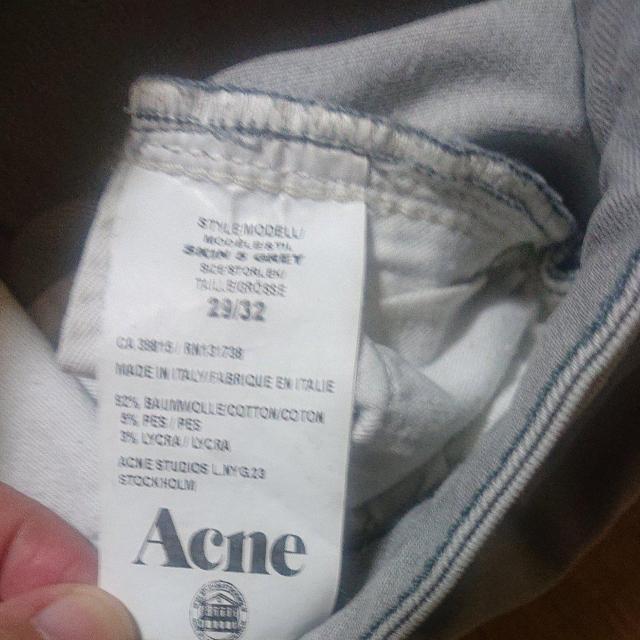 ���� Acne Studios  SKIN5 GRAY �X�L�j�[�f�j���p���c �E�H�b�V���O���[