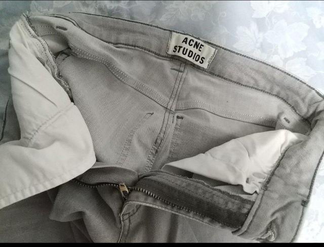 ���� Acne Studios  SKIN5 GRAY �X�L�j�[�f�j���p���c �E�H�b�V���O���[