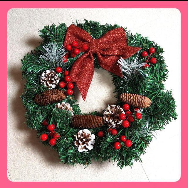 【新品未使用】クリスマスリース 玄関ドア用 飾り フラワーリース 花輪 壁掛け 造花 < インテリア/ライフ  【新品未使用】クリスマスリース 玄関ドア用 飾り フラワーリース 花輪 壁掛け 造花  < インテリア/ライフの
