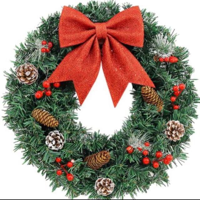 【新品未使用】クリスマスリース 玄関ドア用 飾り フラワーリース 花輪 壁掛け 造花 < インテリア/ライフ  【新品未使用】クリスマスリース 玄関ドア用 飾り フラワーリース 花輪 壁掛け 造花 < インテリア/ライフの