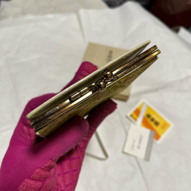 【保管未使用品】【岩田屋本店】 高級博多織 / 正絹 / がま口 二つ折り財布 工芸品 博多織元 木箱入り < 女性ファッション 【保管未使用品】【岩田屋本店】 高級博多織 / 正絹 / がま口 二つ折り財布 工芸品 博多織元 木箱入り < 女性ファッションの