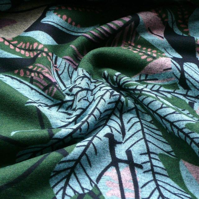 新品 9938 ML 裏起毛 あったか ワンピース 緑系 秋 冬 ボタニカル柄 ゆったりタートル ストレッチ ニットソー < 女性ファッション 新品 9938 ML 裏起毛 あったか ワンピース 緑系 秋 冬 ボタニカル柄 ゆったりタートル ストレッチ ニットソー < 女性ファッションの