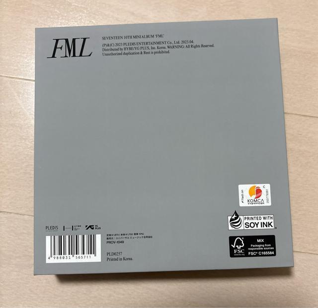 SEVENTEEN FML �~�j�A���o�� �� �^�����g�O�b�Y�� 