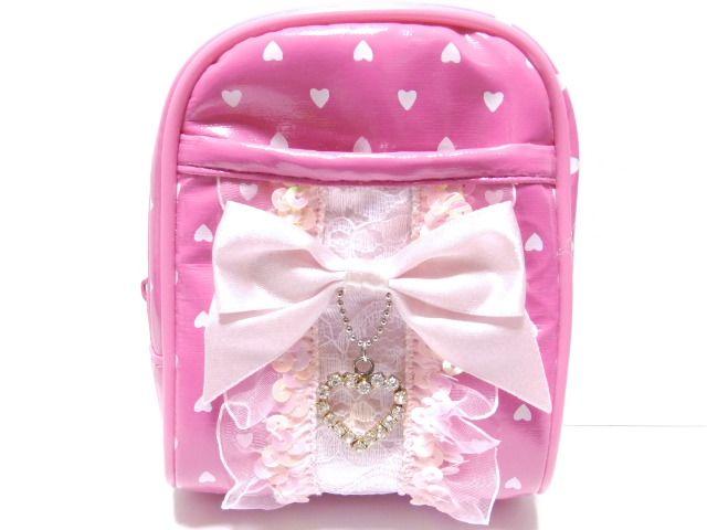 《New》プリンセス★キラキラ.ハートチャーム付*リボン*シガレットケース<ピンク> < 女性ファッション  《New》プリンセス★キラキラ.ハートチャーム付*リボン*シガレットケース<ピンク> < 女性ファッションの