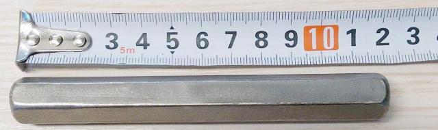 チタン六角棒 長さ約12cm 御守り 文鎮 < インテリア/ライフ  チタン六角棒 長さ約12cm 御守り 文鎮 < インテリア/ライフの
