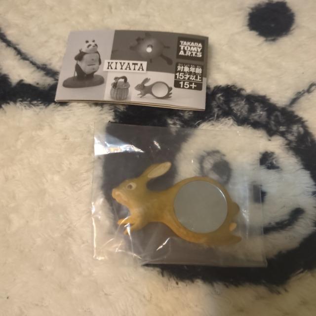 ガチャガチャ 木工アートミニチュアコレクション ウサギミラー < ホビー ガチャガチャ 木工アートミニチュアコレクション ウサギミラー < ホビーの