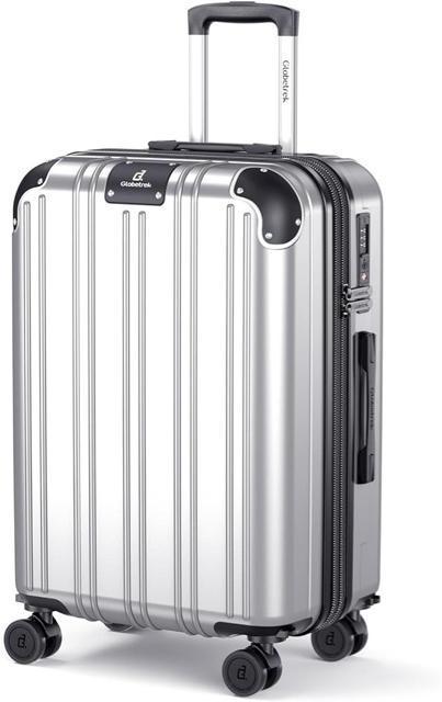 スーツケース キャリーケース 拡張機能付き 大容量 大型 耐衝撃 超軽量キャリーバッグ(シルバー,Mサイズ:4〜7泊/60L) < 男性ファッション スーツケース キャリーケース 拡張機能付き 大容量 大型 耐衝撃 超軽量キャリーバッグ(シルバー,Mサイズ:4〜7泊/60L) < 男性ファッションの