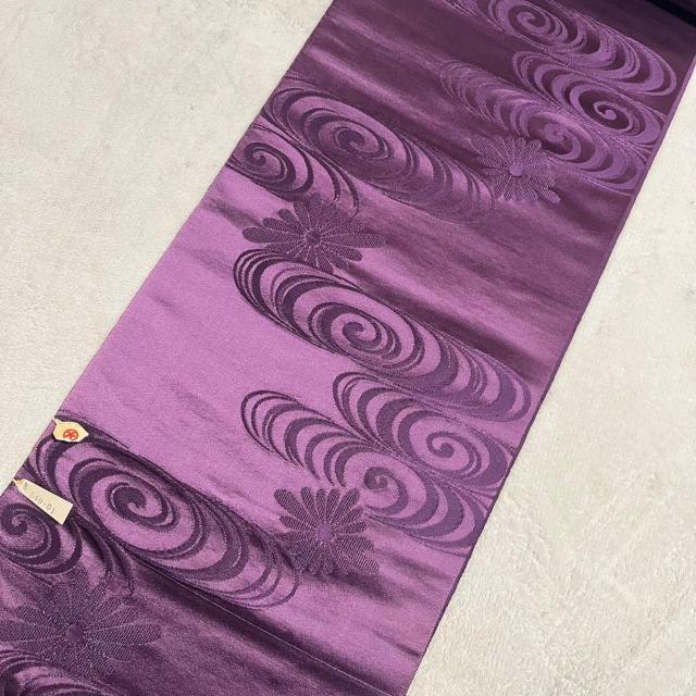 西陣織 未仕立て 帯 帯地 反物 紫 地紋 人絹 リメイク ハンドメイドにも 生地 < ペット/手芸/園芸 西陣織 未仕立て 帯 帯地 反物 紫 地紋 人絹 リメイク ハンドメイドにも 生地 < ペット/手芸/園芸の