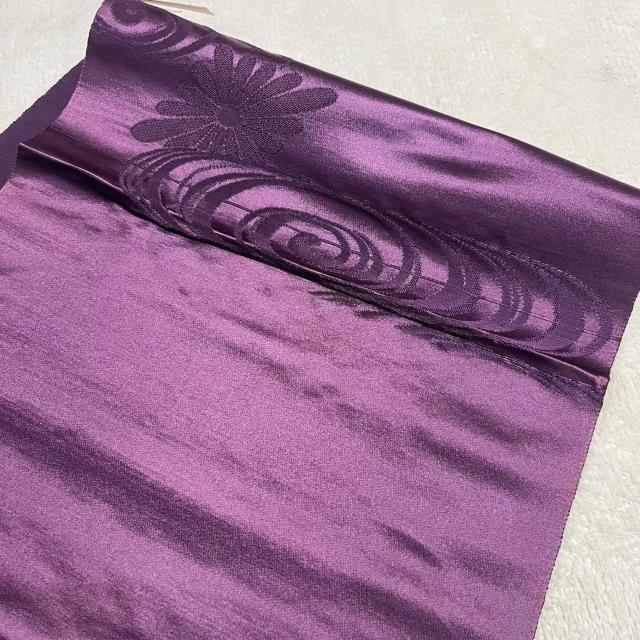 西陣織 未仕立て 帯 帯地 反物 紫 地紋 人絹 リメイク ハンドメイドにも 生地 < ペット/手芸/園芸 西陣織 未仕立て 帯 帯地 反物 紫 地紋 人絹 リメイク ハンドメイドにも 生地 < ペット/手芸/園芸の