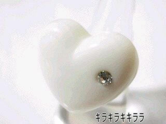 《New》ストーンがキラリ*ぷっくりハート★プリンセス*姫リング/指輪<ホワイト> < 女性アクセサリー/時計  《New》ストーンがキラリ*ぷっくりハート★プリンセス*姫リング/指輪<ホワイト>  < 女性アクセサリー/時計の