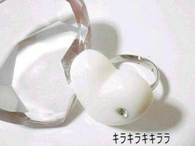 《New》ストーンがキラリ*ぷっくりハート★プリンセス*姫リング/指輪<ホワイト> < 女性アクセサリー/時計  《New》ストーンがキラリ*ぷっくりハート★プリンセス*姫リング/指輪<ホワイト> < 女性アクセサリー/時計の