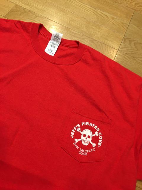 JEFF,S PIRATES  COVE   赤RED  size2XL ポケットT  海外購入 < 男性ファッション  JEFF,S PIRATES  COVE   赤RED  size2XL ポケットT  海外購入 < 男性ファッションの