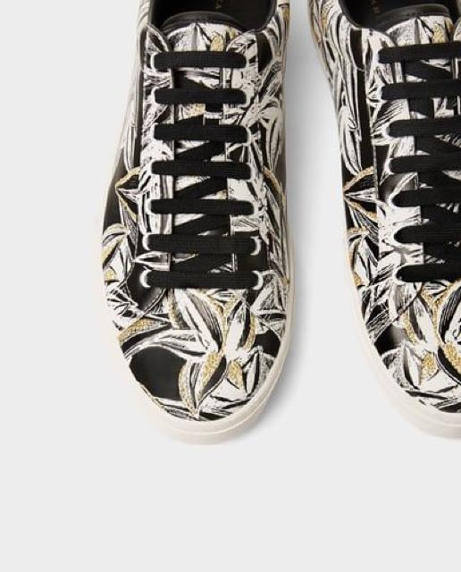 ☆ZARA ザラ フラワー刺繍入り スニーカー/メンズ/27cm☆新品 < ブランド ☆ZARA ザラ フラワー刺繍入り スニーカー/メンズ/27cm☆新品 < ブランドの