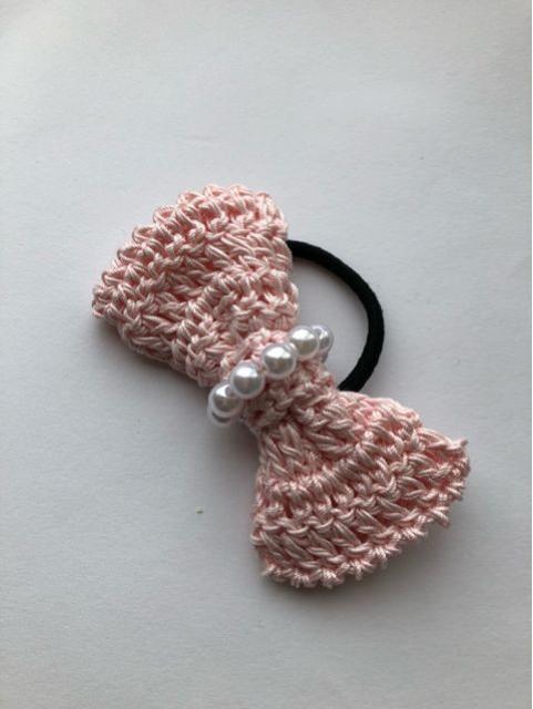 ハンドメイド ヘアゴム レースのリボン♪ピンク axes好き 女の子 < 女性ファッション  ハンドメイド ヘアゴム レースのリボン♪ピンク axes好き 女の子 < 女性ファッションの