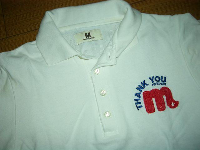 Mエム鹿の子ポロシャツS白ステッチ刺繍ロゴTMT < ブランド Mエム鹿の子ポロシャツS白ステッチ刺繍ロゴTMT < ブランドの