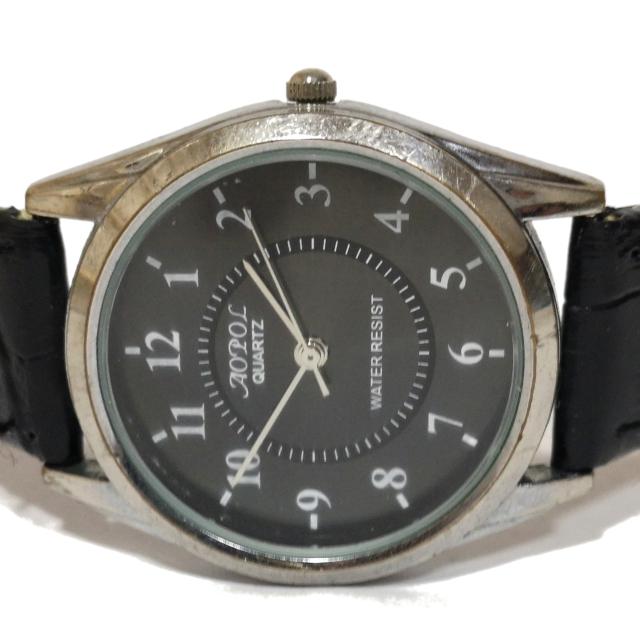 良品【980円〜】AOPOL クロコ押し型レザーベルトタイプ 腕時計 < 男性アクセサリー/時計  良品【980円〜】AOPOL クロコ押し型レザーベルトタイプ 腕時計  < 男性アクセサリー/時計の